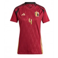 Maglia Calcio Belgio Wout Faes #4 Prima Divisa Donna Europei 2024 Manica Corta